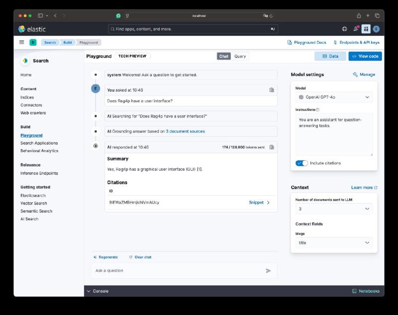 Answer to the question: Does Rag4p have a user interface?