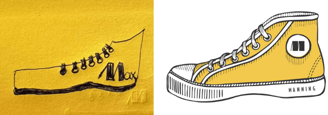 The sketch I send the designer                                   Logo for Sneakers to the Max